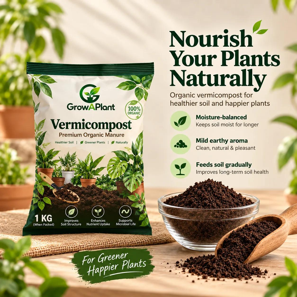 Premium Organic Vermicompost Manure